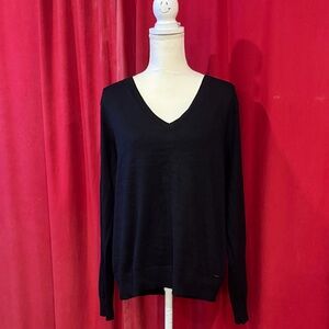 Calvin Klein Collection Black V-Neck Sweater